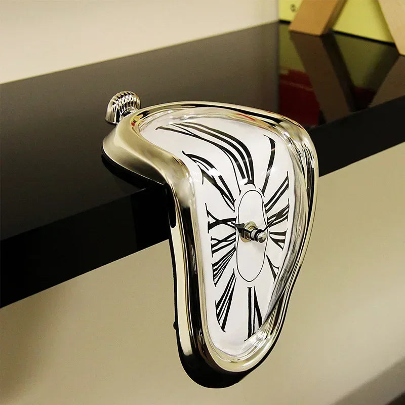 New Novel Surreal Melting Distorted Wall Clocks Surrealist Salvador Dali Style Wall Decoration Home Garden Clock