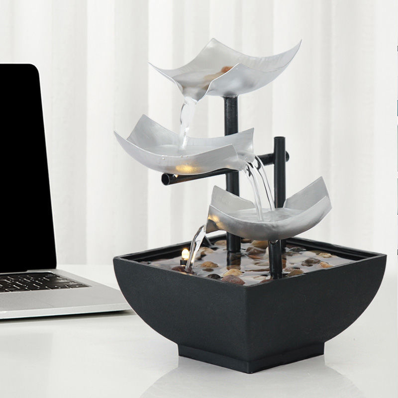 Zen Soothing, Relaxing, Decorative Tabletop Fountain for Home, Office Decor, Living Room, Bedroom