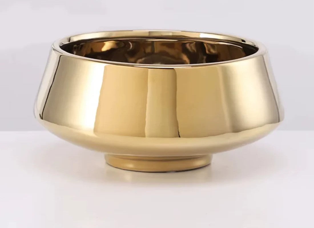European Golden Vase For Arranging Succulents, Flower Pot, Tabletop Decoration Living Room Art Deco Vase Decoration