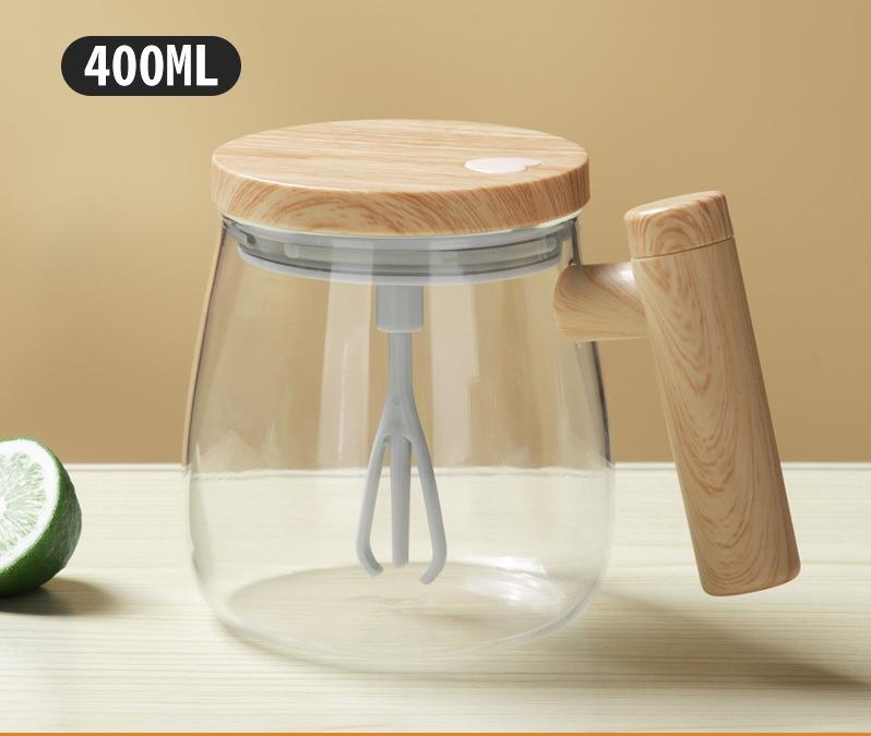 400ML Self Stirring Coffee Mug Electric Mixing Glass Coffee Cuphigh Speed Fast Automatic Coffee Cup for Gyms Dining Room Kitchen Gadgets