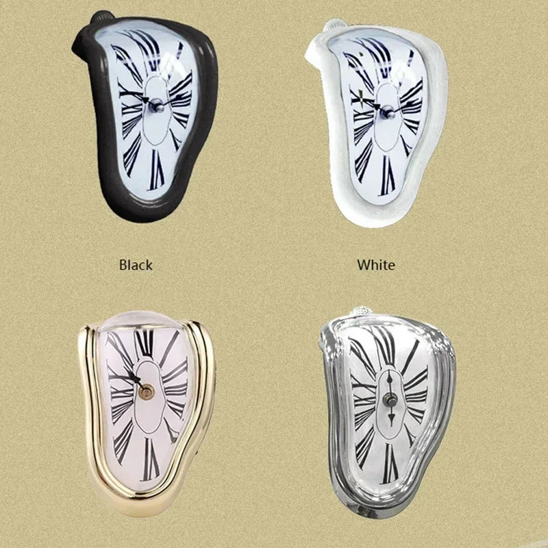 New Novel Surreal Melting Distorted Wall Clocks Surrealist Salvador Dali Style Wall Decoration Home Garden Clock