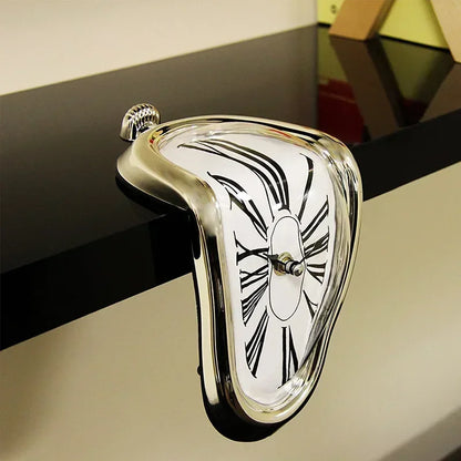 New Novel Surreal Melting Distorted Wall Clocks Surrealist Salvador Dali Style Wall Decoration Home Garden Clock
